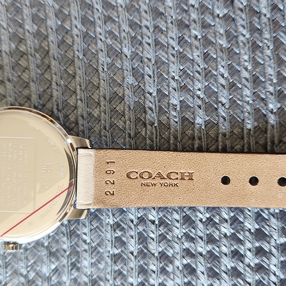Coach Cream Strap Watch with Sunset Dial - Picture 5 of 7